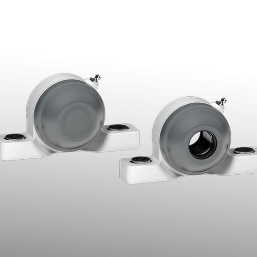 Supporto di albero con piastre - UCP/C series - Tecom - in acciaio inox / in PA / in NBR