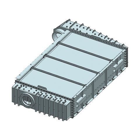 Raffreddatore di aria di sovralimentazione - Wabtec Corporation - con serbatoio in testa / a tubi ed alette