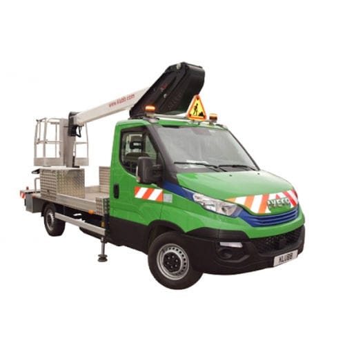 Piattaforma telescopica montata su camion - K32GAZ - KLUBB - da esterno / multiso