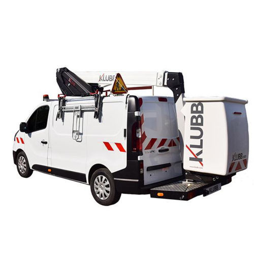 Piattaforma articolata montata su furgone - KL21B - KLUBB - con alimentazione a batteria / da esterno / compatta