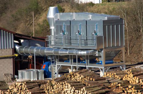 Depolveratore a maniche - GIRARDEAU SAS - con rimozione pneumatica / per polvere di legno / per polvere abrasiva