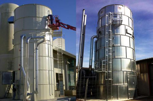 Silo a fondo piatto - GIRARDEAU SAS - per aria / per unità di filtrazione / in metallo
