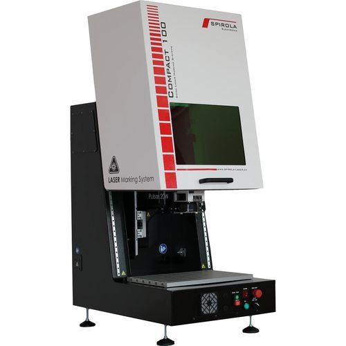Macchina di incisione e marcatura laser - Compact 100 - SPIROLA Elektronik GmbH - per metallo / per targhe / per data-matrix