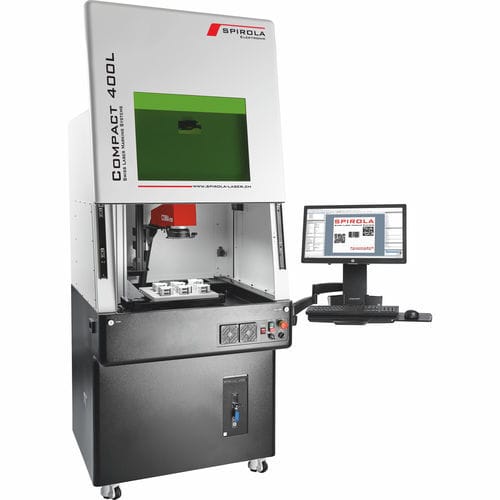 Sistema di marcatura laser - Compact 400L - SPIROLA Elektronik GmbH - per targhe / per data-matrix / di codici a barre