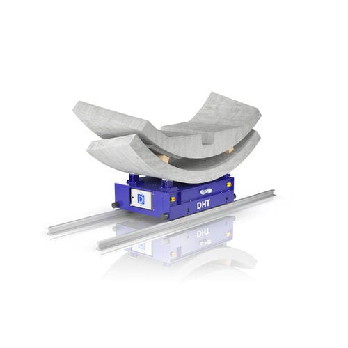 Carrello a guida su binari da trasporto - DHT - DEVO-Tech AG Tunnelbau & Vakuumtechnik - per cantiere di costruzione / elettrico