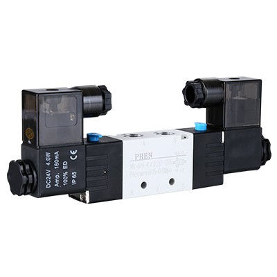 Elettrovalvola a comando assistito - 4V - Ningbo Phen Automation Co., Ltd - a 5 vie / NO / NC