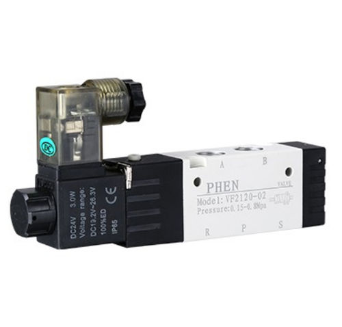 Elettrovalvola a comando assistito - PVF - Ningbo Phen Automation Co., Ltd - a 5 vie / aria / IP65