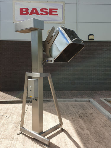 Ribaltatore elettrico - BTM/300/1800/B - Base Handling Products Limited - per cassette / in acciaio inossidabile