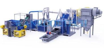 Impianto di riciclaggio per schede elettroniche - PCBR series - WANROOE-TECH - mediante triturazione