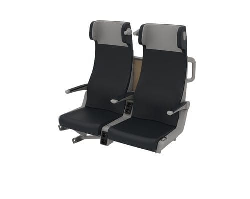 Sedile per treno classico - Nordic Star Rail - COMPINFAINSA - per treno ad alta velocità / antiribaltamento / grigio
