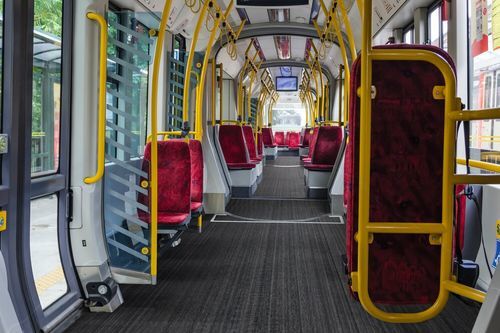 Rivestimento del pavimento per treno in PVC - TRAVELLER DISCOVERY - Gerflor - fibra di vetro / HL2/HL3 / EN 45545