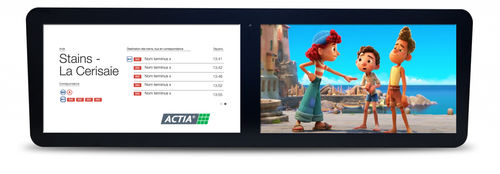 Sistema di informazione passeggeri LED - actia railway - TFT / 1920 x 1080 / con doppio schermo