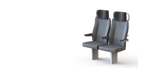 Sedile per treno seconda classe - Xeon - RECARO rail - prima classe / per treno regionale / doppio