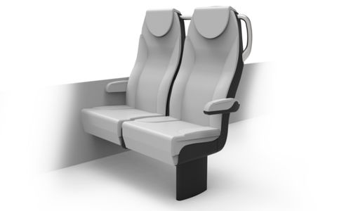Sedile per treno classico - NJT-ML1 - Khrome - Treno a più livelli / in espanso / doppio
