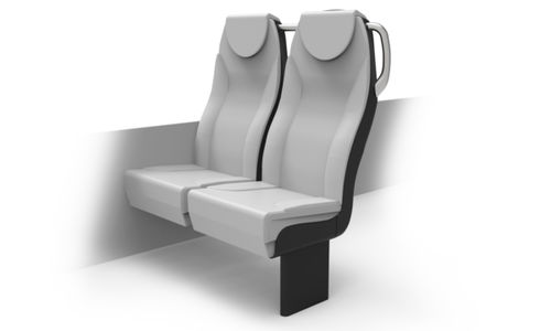 Sedile per treno classico - EXO-3000 - Khrome - per treno suburbano / Treno a più livelli / in espanso