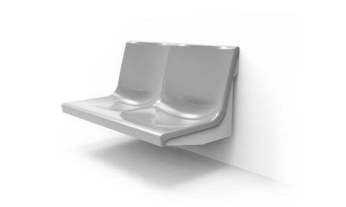 Sedile per treno classico - PA5 - Khrome - per metropolitana / plastica / doppio
