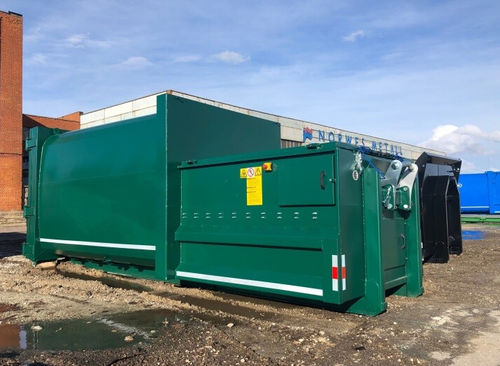 Compattatore per rifiuti cartone - EMC MEGA - Ecopress group - mobile / idraulico / con caricamento laterale