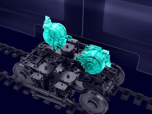 Motore di trazione ferroviaria asincrono - MoComp  - Siemens Mobility - trifase / autoventilato / sospeso per il naso