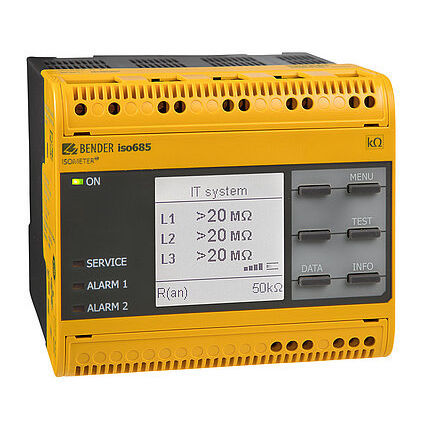 Controllore di isolamento per rete AC - ISOMETER® isoNAV685-D-B - BENDER GmbH & Co KG - Modbus