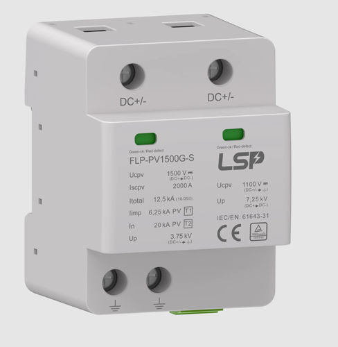 Limitatore di sovratensione di tipo 1+2 - FLP-PVG series - LSP - a scarica di gas / a varistori / DC