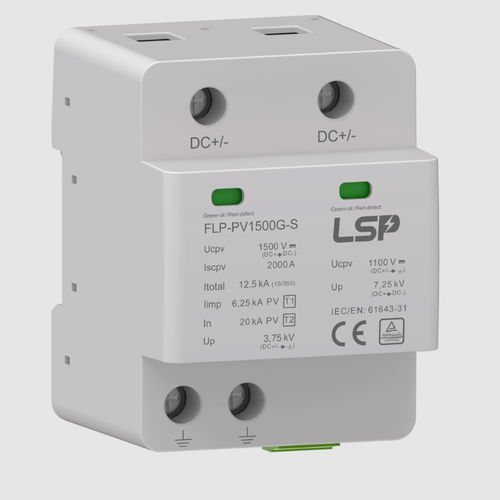 Limitatore di sovratensione di tipo 1+2 - FLP-PV1500G-S - LSP - a scarica di gas / a varistori / DC