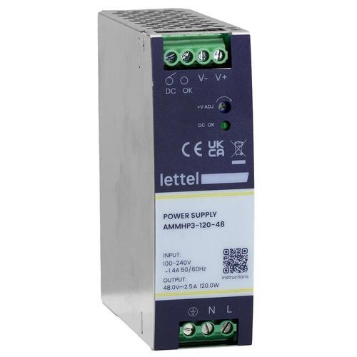 Alimentatore elettrico su guida DIN - AMMHP3 series - Lettel - AC/DC / stabilizzato / a commutazione