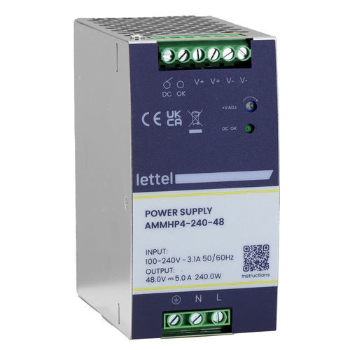 Alimentatore elettrico su guida DIN - AMMHP4 series - Lettel - AC/DC / stabilizzato / a commutazione