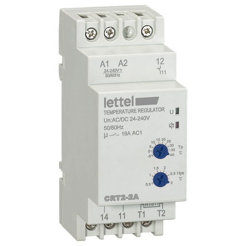 Termostato su guida DIN - CRT2-2A - Lettel - per armadio elettrico / modulare / con sonda di temperatura