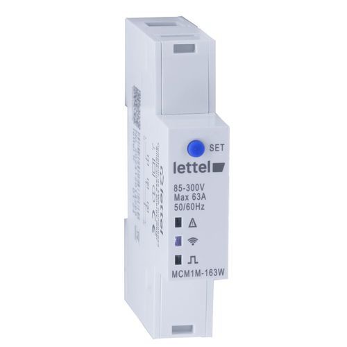 Contatore di energia elettrica monofase - MCM1M-163W - Lettel - su guida DIN / 60 Hz / con comunicazione integrata
