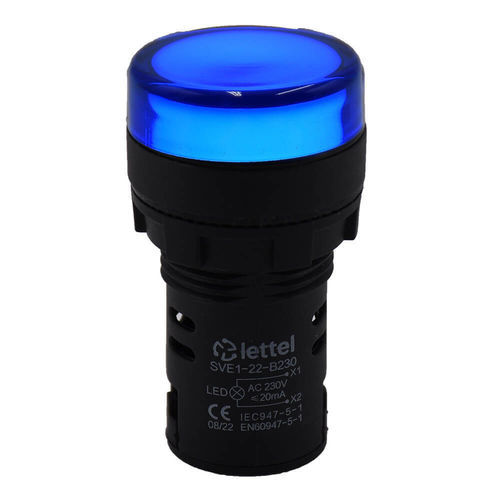 Indicatore luminoso LED - SVE1-22 series - Lettel - per montaggio a filo / IP67 / di segnalazione