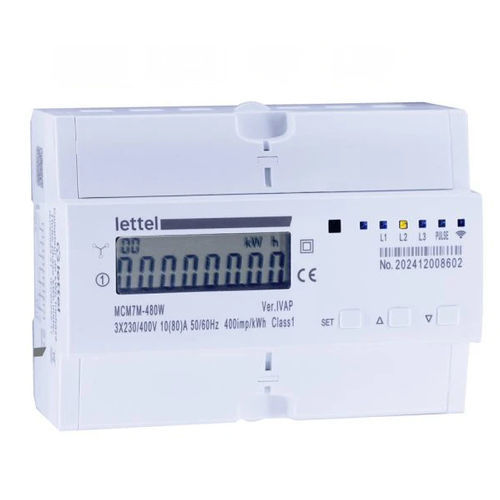 Contatore di energia elettrica trifase - MCM7M-480W - Lettel - su guida DIN / intelligente / 50 Hz