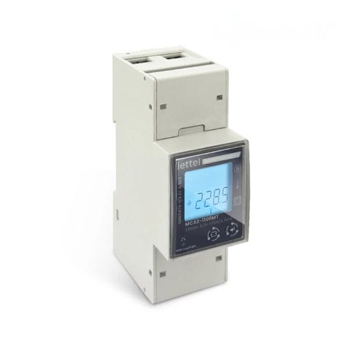 Contatore di energia elettrica monofase - MCX2-14X series - Lettel - su guida DIN / comunicante / contract