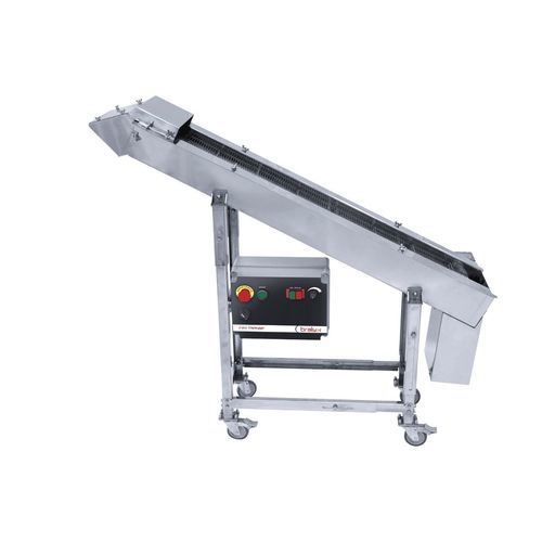 Trasportatore con nastro metallico - FRY TRANSP - Bralyx - inclinato / da trasporto / compatto