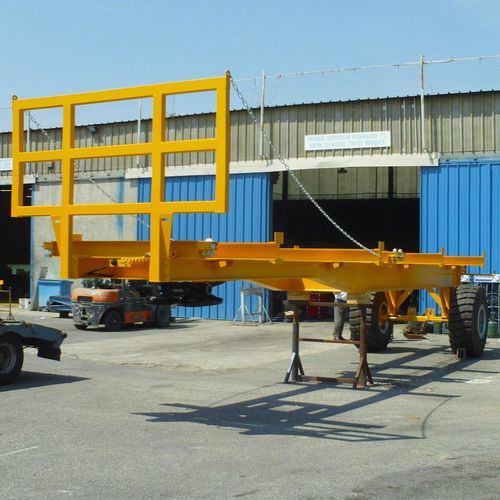 Semirimorchio a pianale - Deves - per contenitore / da cantiere / per tubi