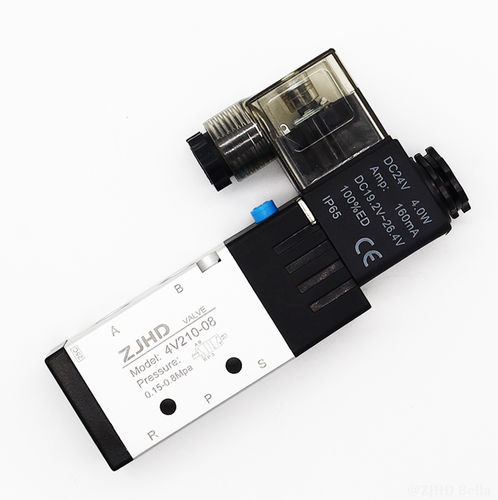 Distributore pneumatico a comando assistito - 4V210-08B - ZJHD Automation Technology Co., Ltd. - azionato tramite solenoide / a 5/2 vie / 1/4"