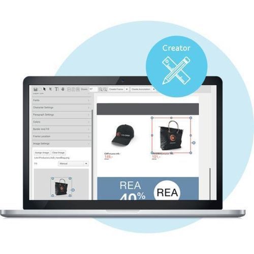 Software di gestione immagini - Atom Creator - miller graphics - di gestione del marketing / di automatizzazione / di creazione