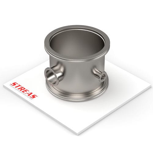 Raccordo con flangia - 4CR series - Streas srl - a croce / ISO / in acciaio inox 304