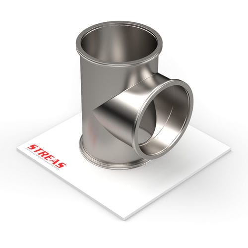 Raccordo con flangia - 3T63ISOK-4 - Streas srl - a T / ISO / in acciaio inox 304