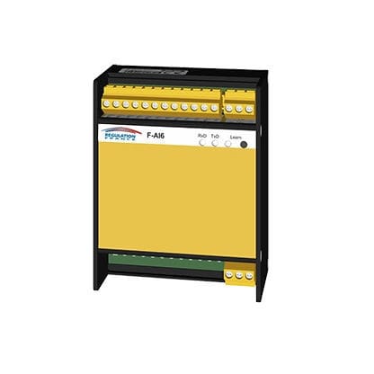PLC su guida DIN - F-AI6 - Regulation France - uscite analogiche / su rete Ethernet / tensione