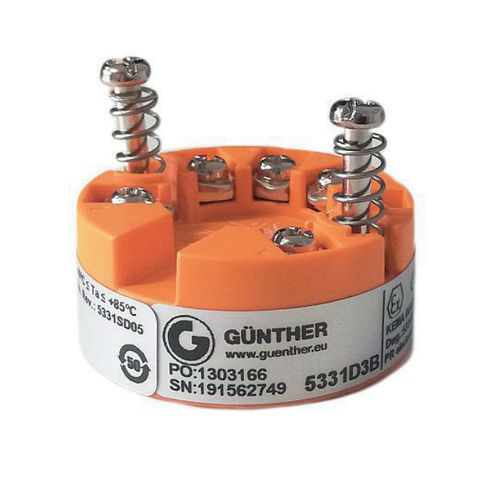 Trasmettitore di temperatura su guida DIN - GT5331D3B - GÜNTHER GmbH Temperaturmesstechnik - con termocoppia / RTD / PROFIBUS
