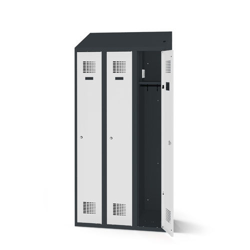 Armadio spogliatoio per impresa - 1180-030100-0901112 - LOCKEEL s.à r.l. - per abiti da lavoro / ventilato / rinforzato