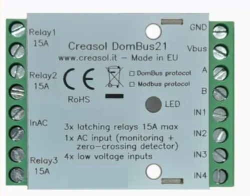 Modulo di ingresso analogico - DomBus21 - Creasol - digitale / Modbus / RS-485