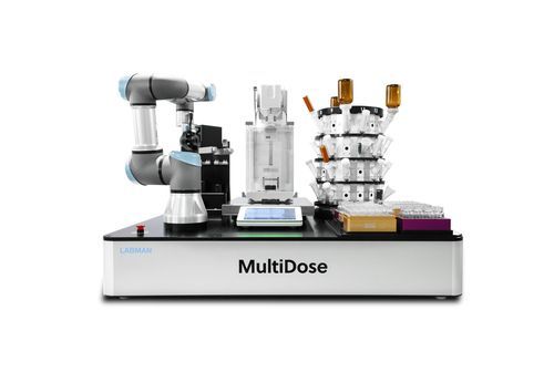 Unità di dosaggio per solidi - MultiDose - Labman Automation Ltd - per materiali a scorrimento difficile / per polvere / gravimetrica