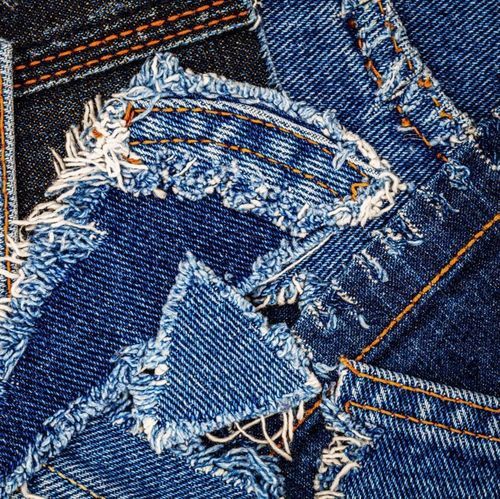 Tessuto colorato - Denim Clips - Recycling Fibers - tessuto di fibra