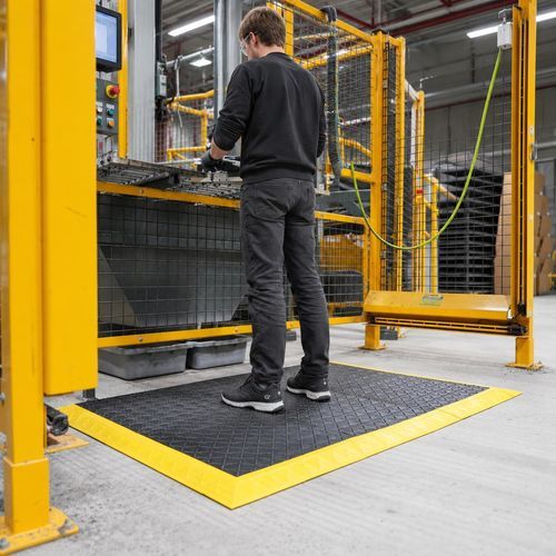 Mattonella di pavimentazione in PVC - H1 series - Rebourne - in plastica riciclata / antiscivolo / resistente all'olio