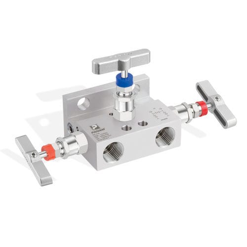 Manifold a 3 vie - Panam Valve - in acciaio inossidabile / per tubi / filettato
