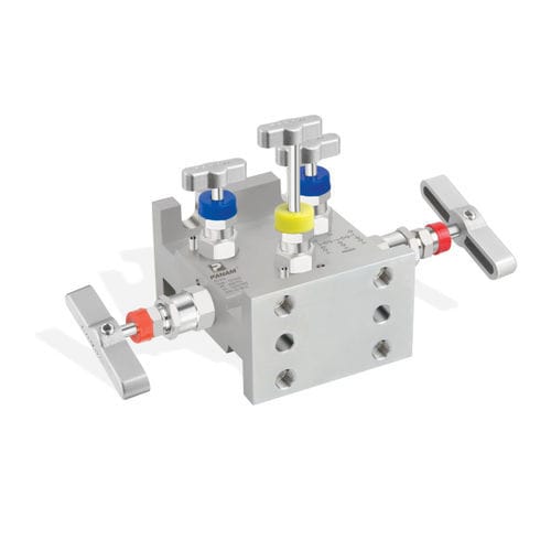 Manifold a 5 vie - Panam Valve - PTFE / per applicazioni ad alta temperatura / per elettovalvola