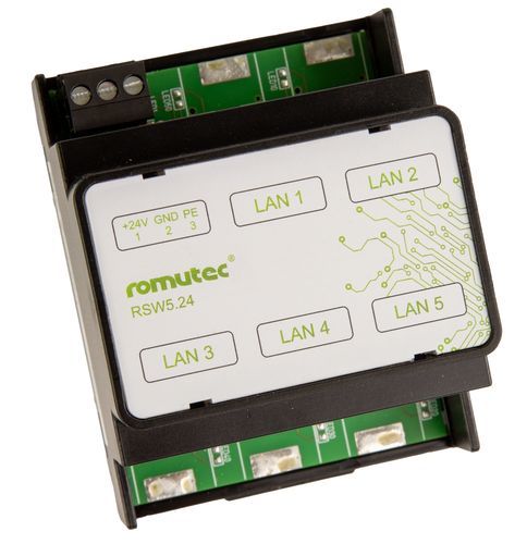 Switch Ethernet non gestibile - RSW5.24 - Romutec Steuer- u. Regelsysteme GmbH - 8 porte / su guida DIN