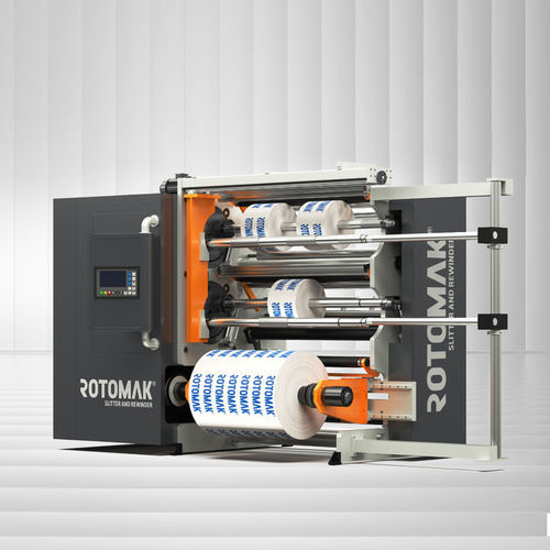 Taglierina ribobinatrice automatica - RSR-II - Rotomak - compatta / ad alta velocità / per etichette