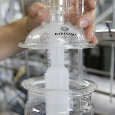Matraccio cilindrico - KIRIYAMA GLASS WORKS CO. - in vetro / per preparazione di campioni / per laboratorio